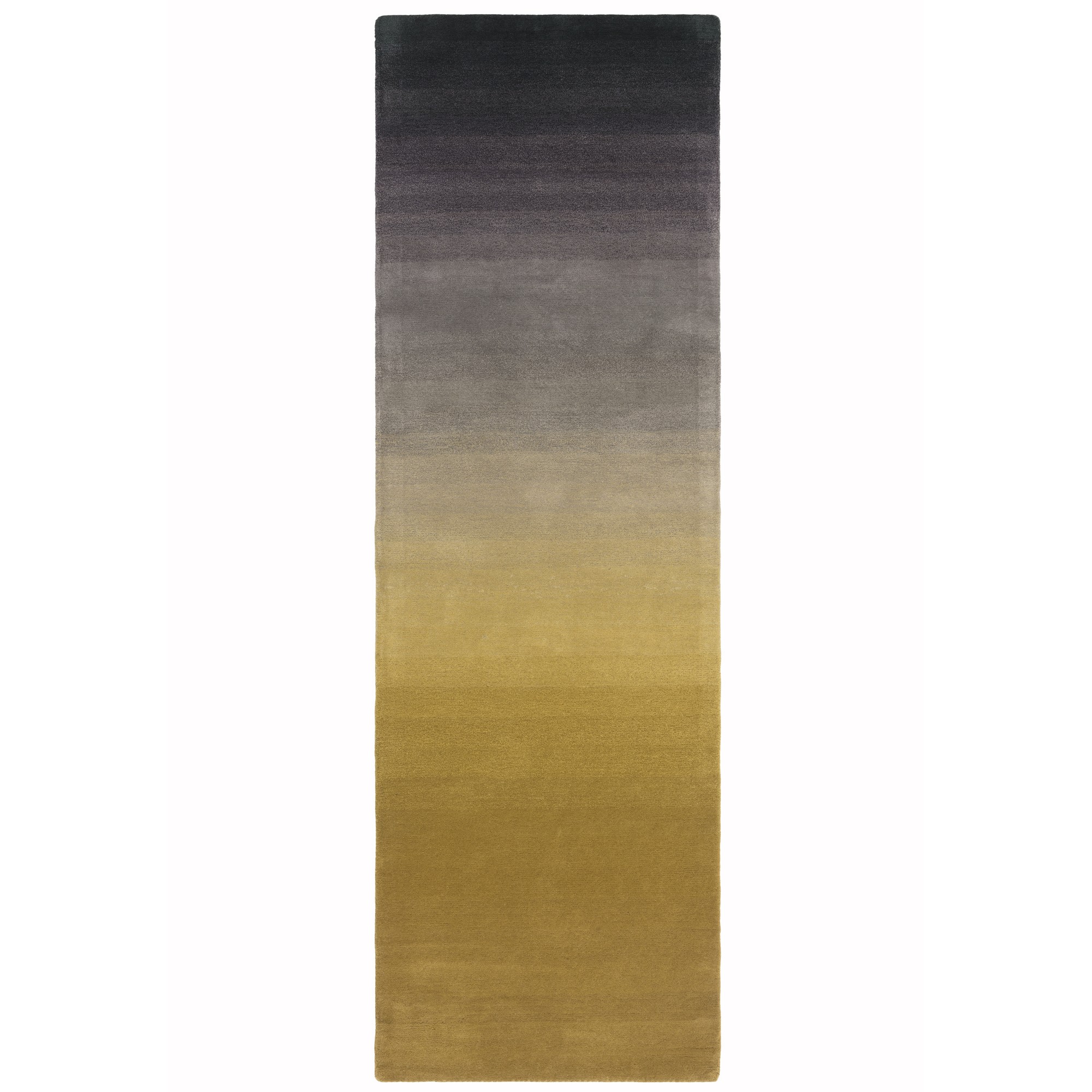 Ombre Wool Runner Rugs In Mustard Yellow